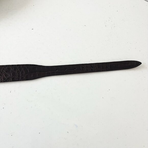 NEW Rod Patrick Boots Mens Western Belt 1.5 in Taper 40 in Brown Caiman Leather - Picture 6 of 13